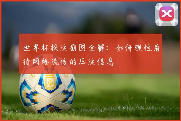 世界杯投注截图全解:如何理性看待网络流传的压注信息
